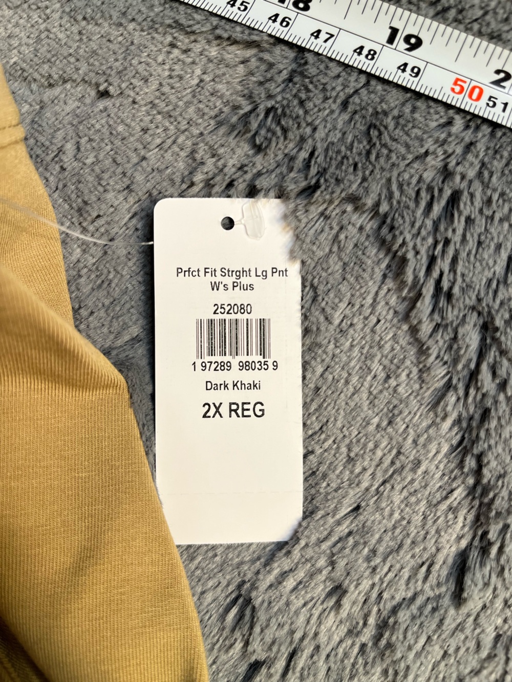 L.L. Bean Pull-On Pants in Dark Khaki Perfect Fit Straight Leg 2X NWT - Picture 10 of 10
